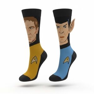 Star Trek Crew Socks Set | Captain Kirk & Spock | NWT | CBS Studios